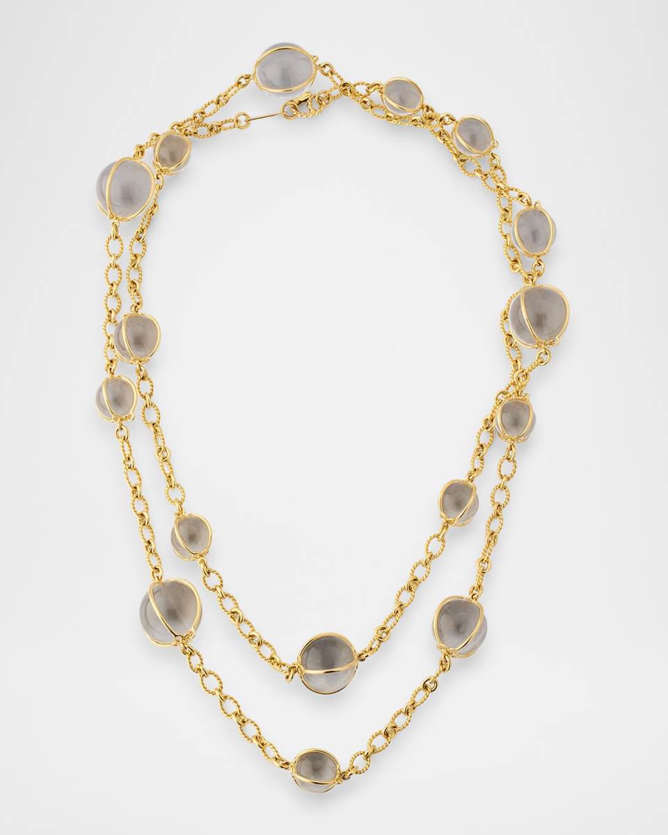 18K Yellow Gold Rock Crystal Bubbles Necklace